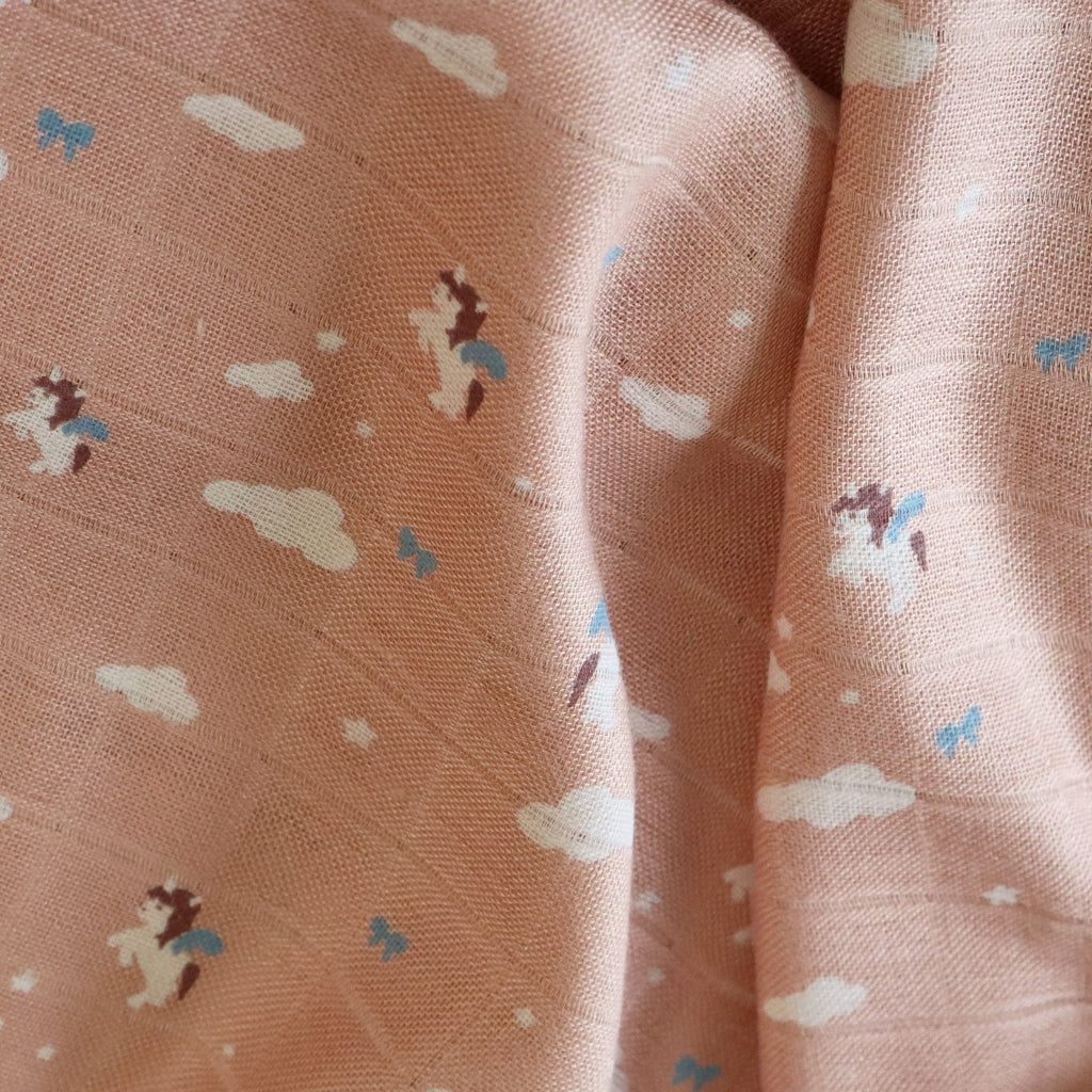 nuuroo - Svøb - 100% økologisk bambus - 110x110 cm - Unicorn Sky