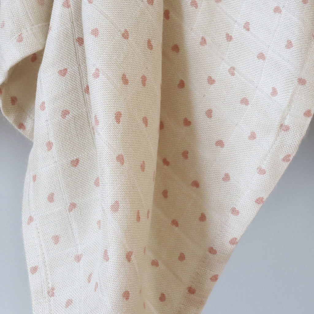 nuuroo - Stofbleer - 2-pak - 100% økologisk bambus - 60x60 cm - Hearts