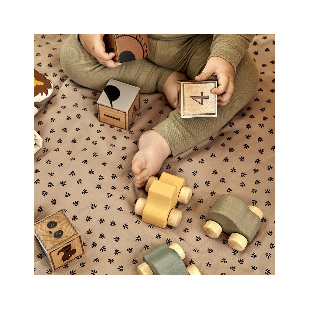 nuuroo - Træbiler i bøgetræ - 2-pak - Blå/grå