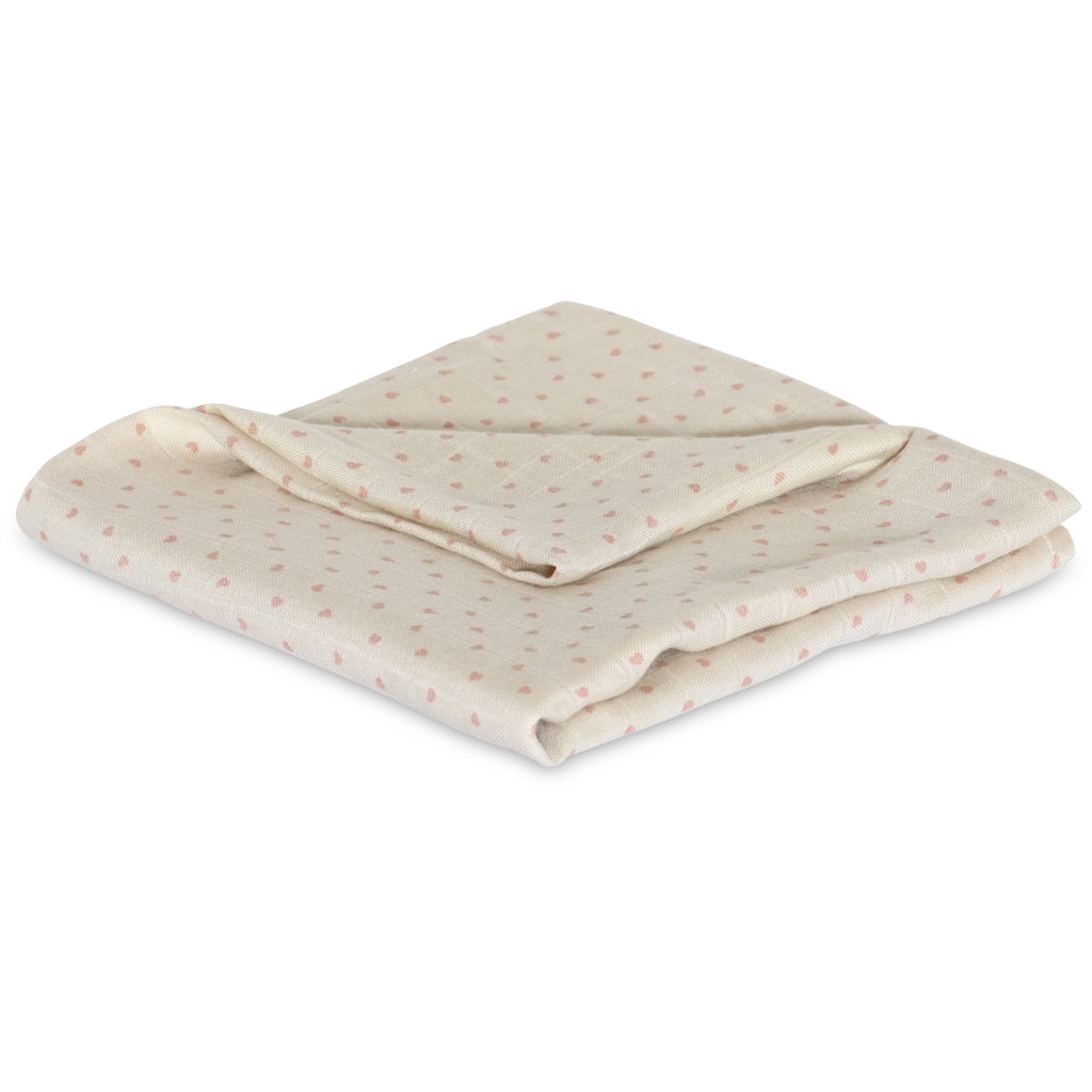 nuuroo - Svøb - 100% økologisk bambus - 110x110 cm - Hearts