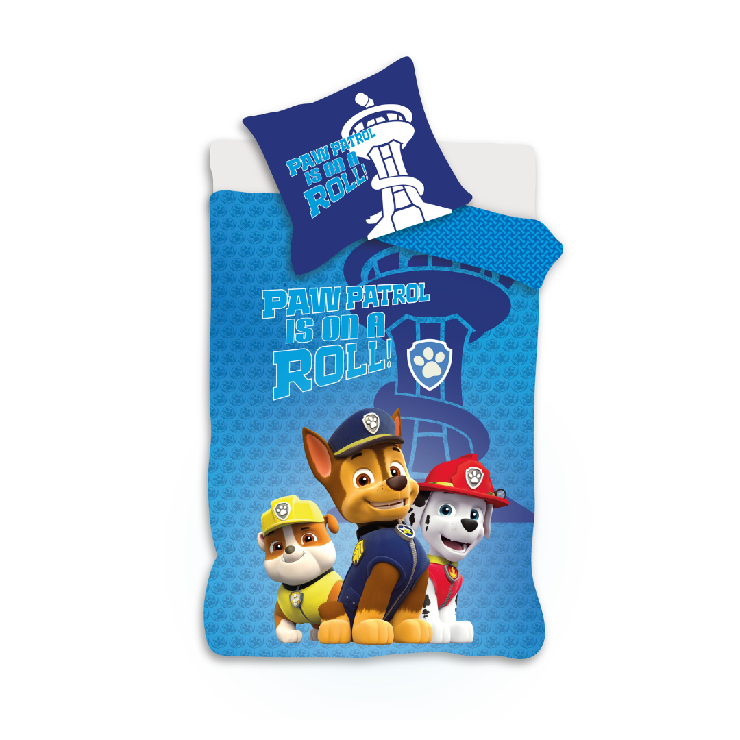 B - Junior sengetøj - 100% Bomuld - 100x140 cm - Paw Patrol