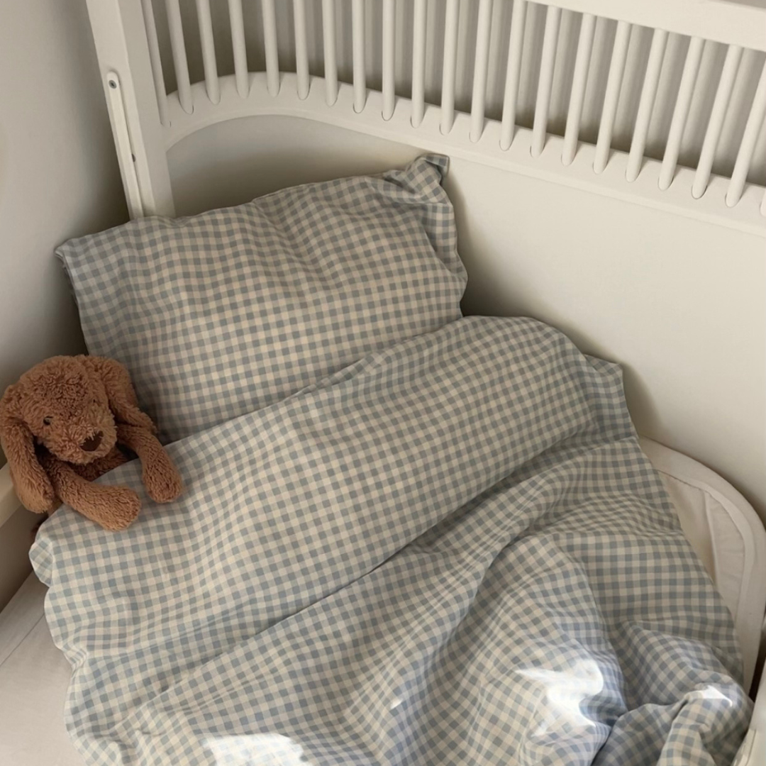 By Mats - Junior sengetøj - 100% Blødt bomuld - 100x140 cm - Blue Check