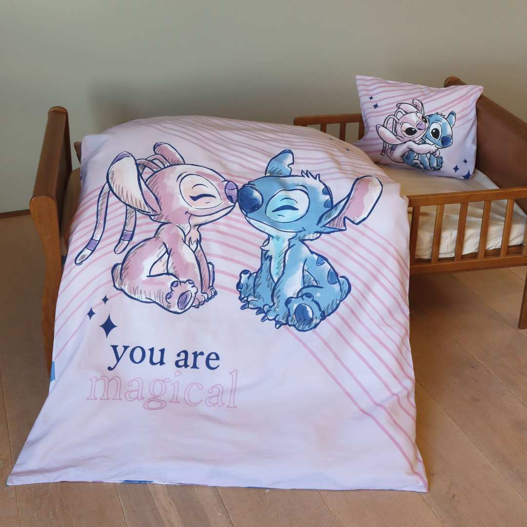 B - Junior sengetøj - 100x140 cm - 100% Bomuld - Lilo