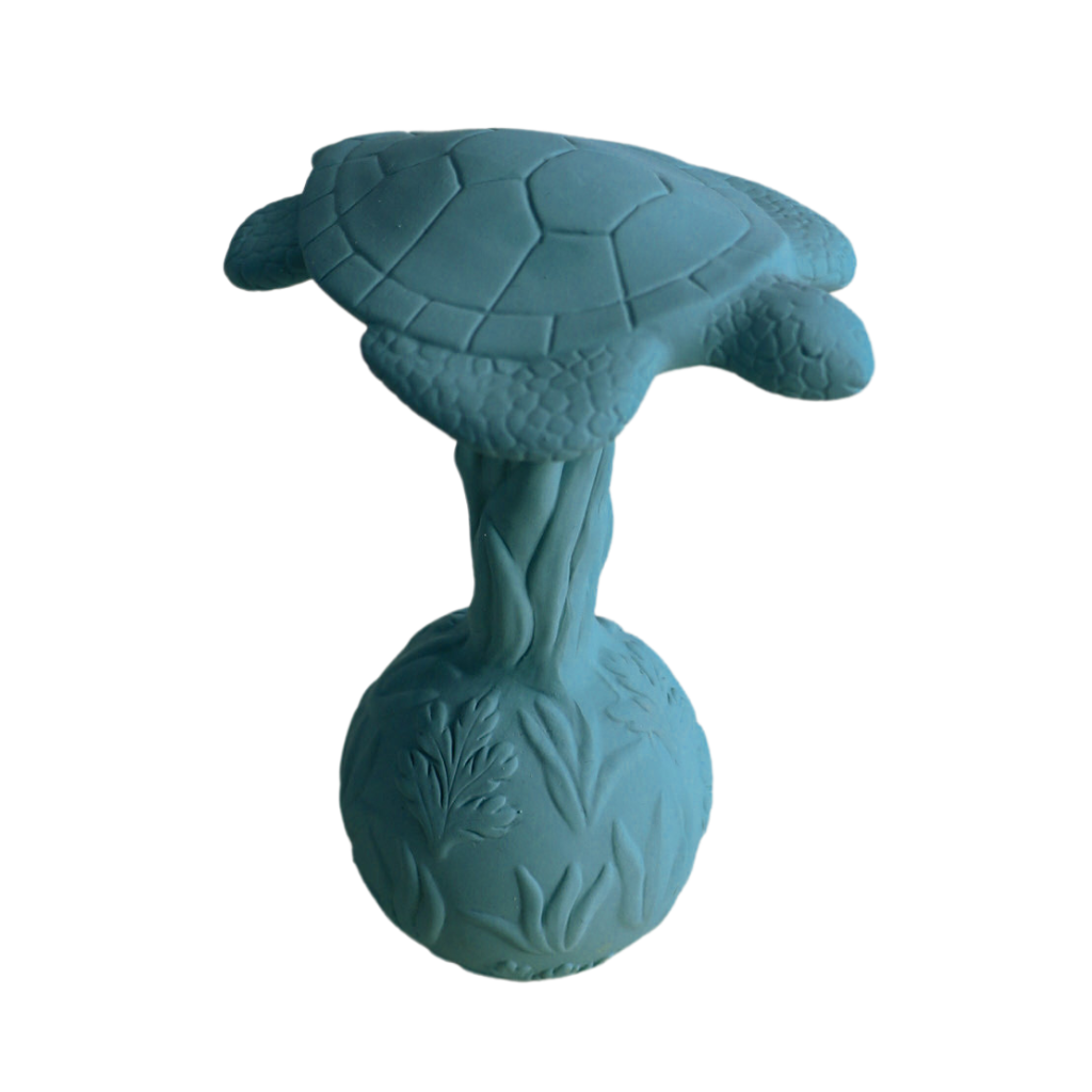 Natruba - Bidering med rangle - Naturgummi - Blå skildpadde