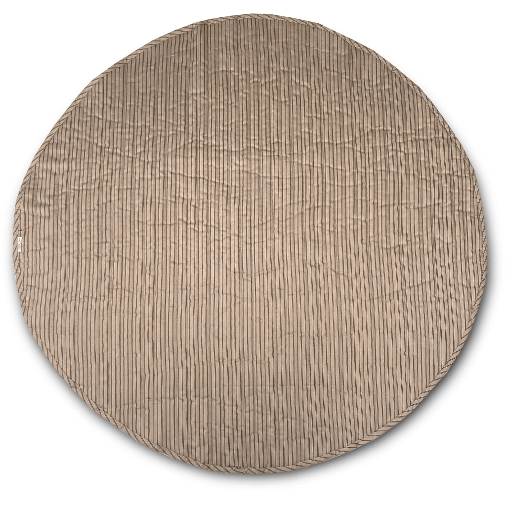 nuuroo - Legetæppe til små børn - Økologisk bomuld - 100 cm - Cream stripe