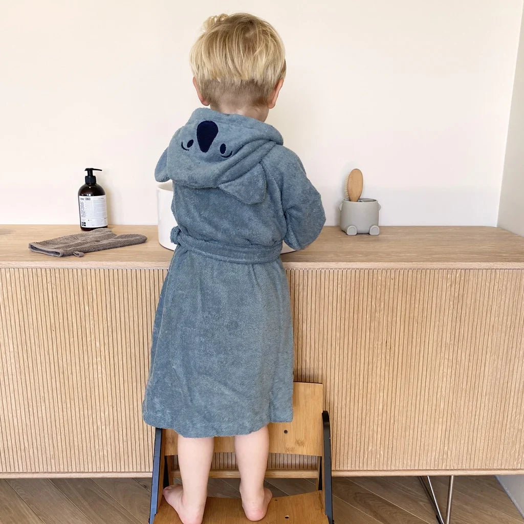 nuuroo - Frotté badekåbe til børn - 7-8 år - Økologisk bomuld - Lead