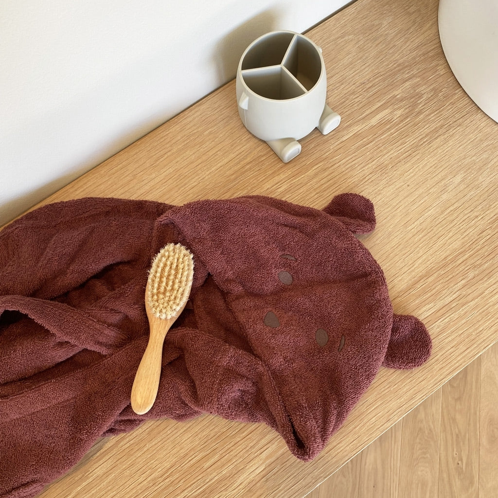 nuuroo - Frotté badekåbe til børn - 1-2 år - Økologisk bomuld - Mahogany