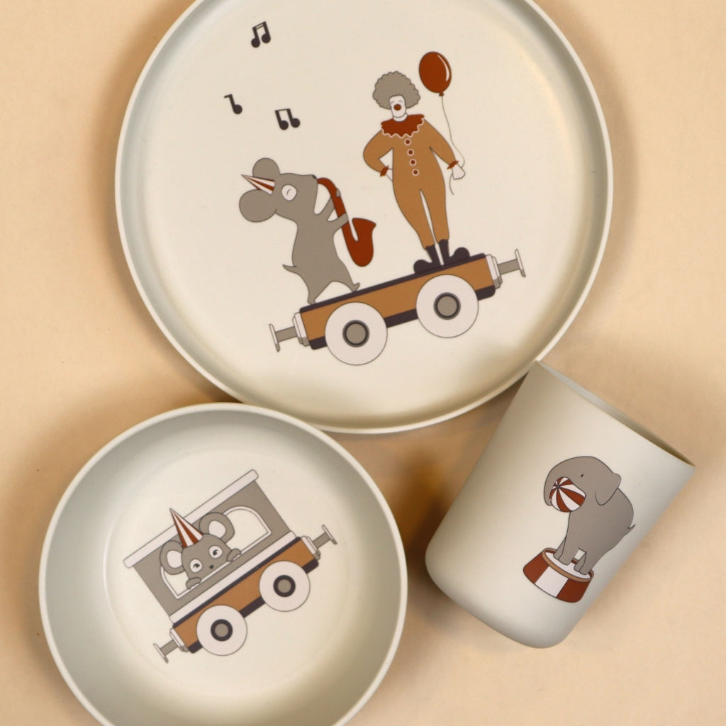 nuuroo - Spisesæt i PLA - 3-pak - 100% bioplast - Cream