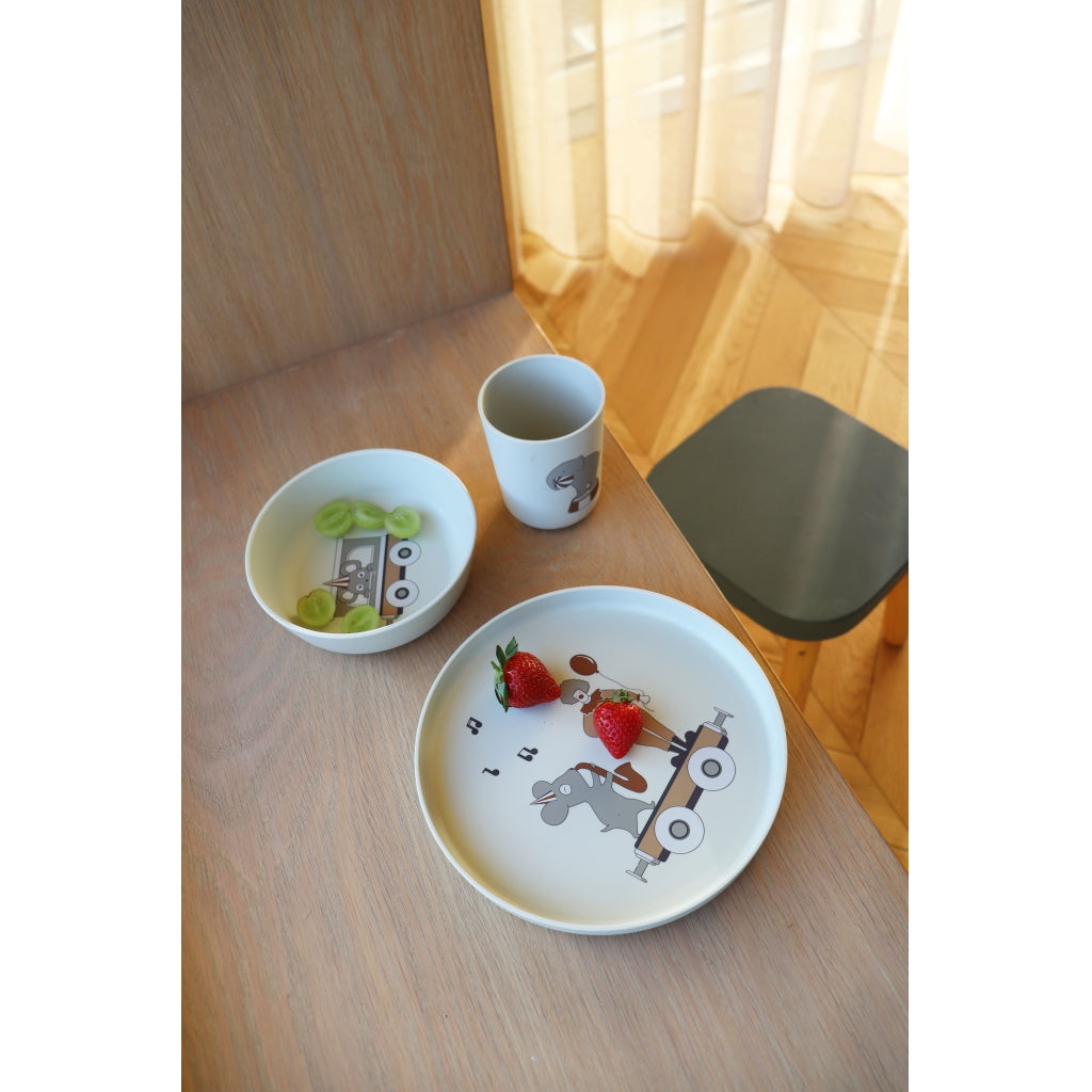 nuuroo - Spisesæt i PLA - 3-pak - 100% bioplast - Cream