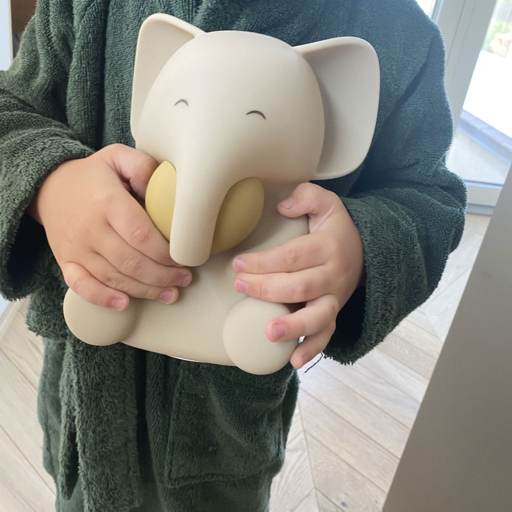 nuuroo - Silikone natlampe - Vågelampe til børn - Cream