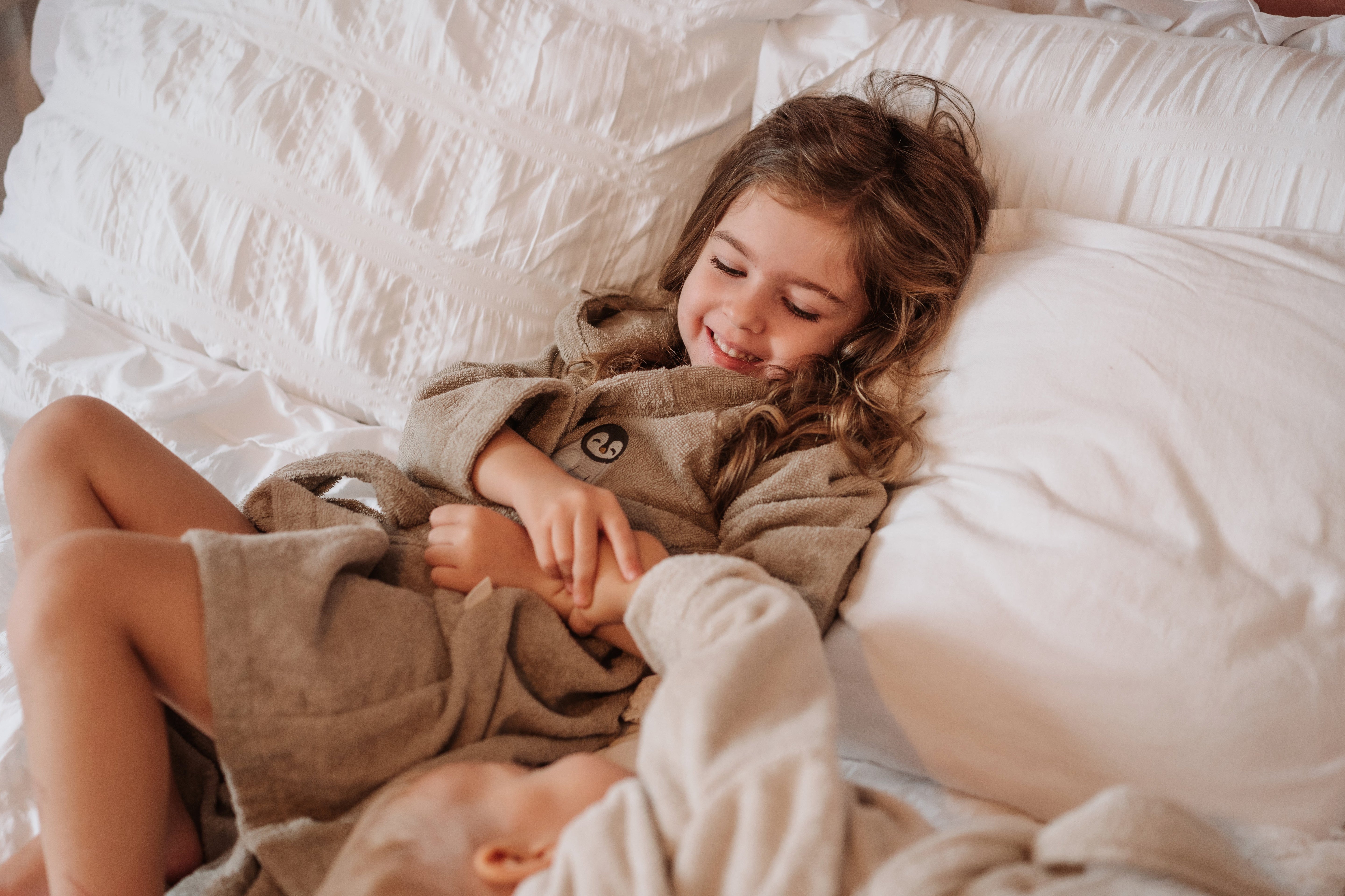 Petu Petu - Badekåbe til børn - 3-4 år - Bomuld - Pingvin