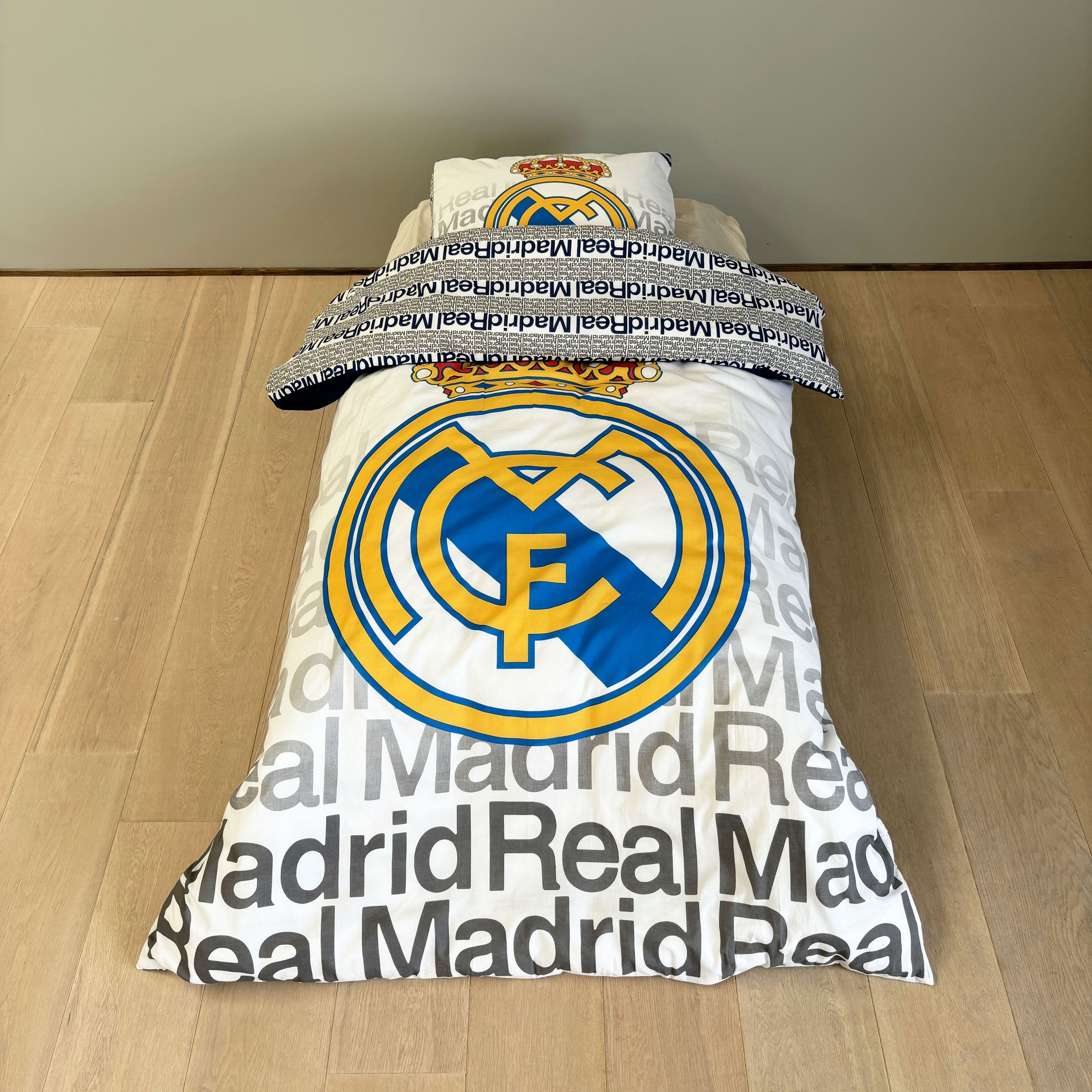 B - Senior sengetøj - 140x200 cm - 100% bomuld - Real Madrid