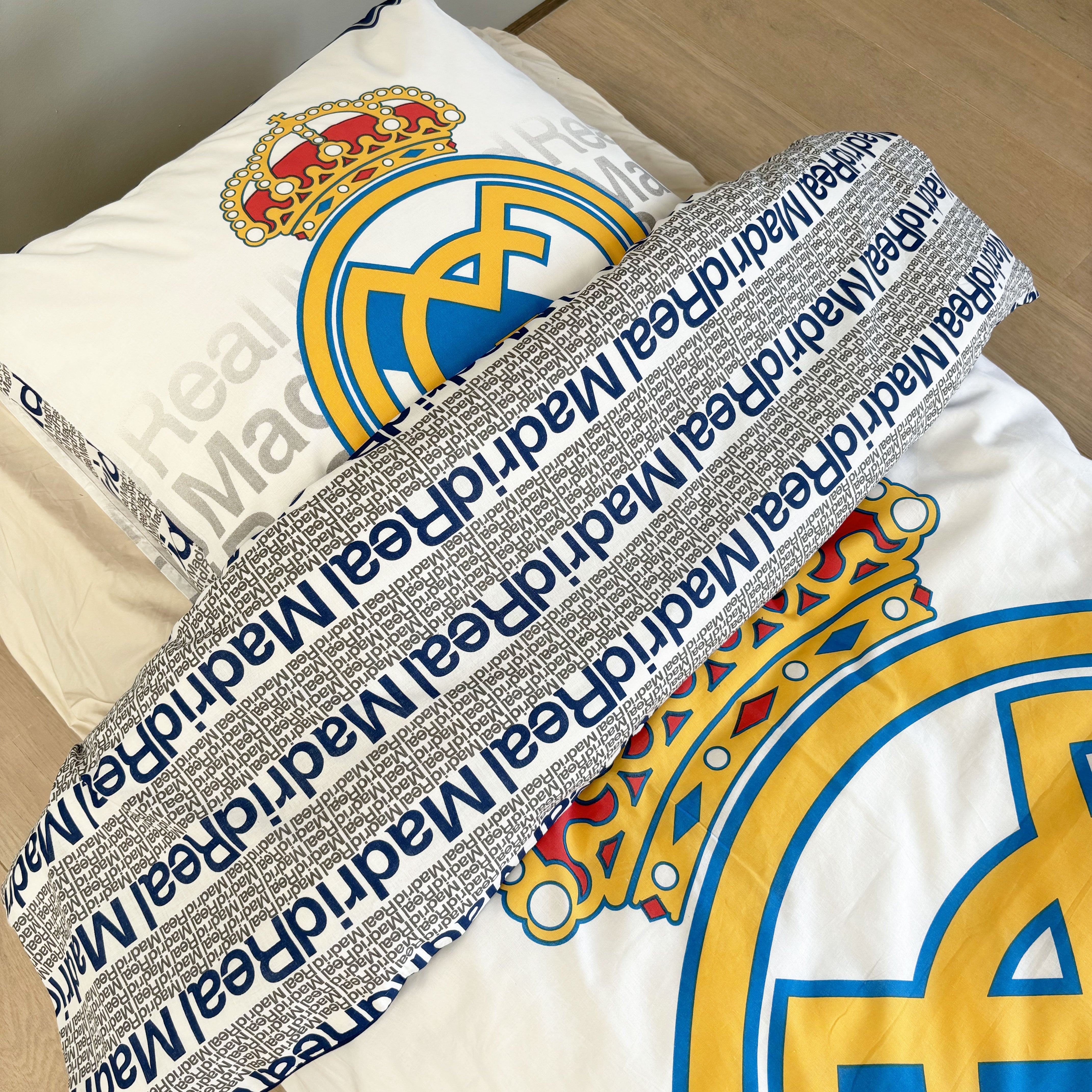 B - Senior sengetøj - 140x200 cm - 100% bomuld - Real Madrid