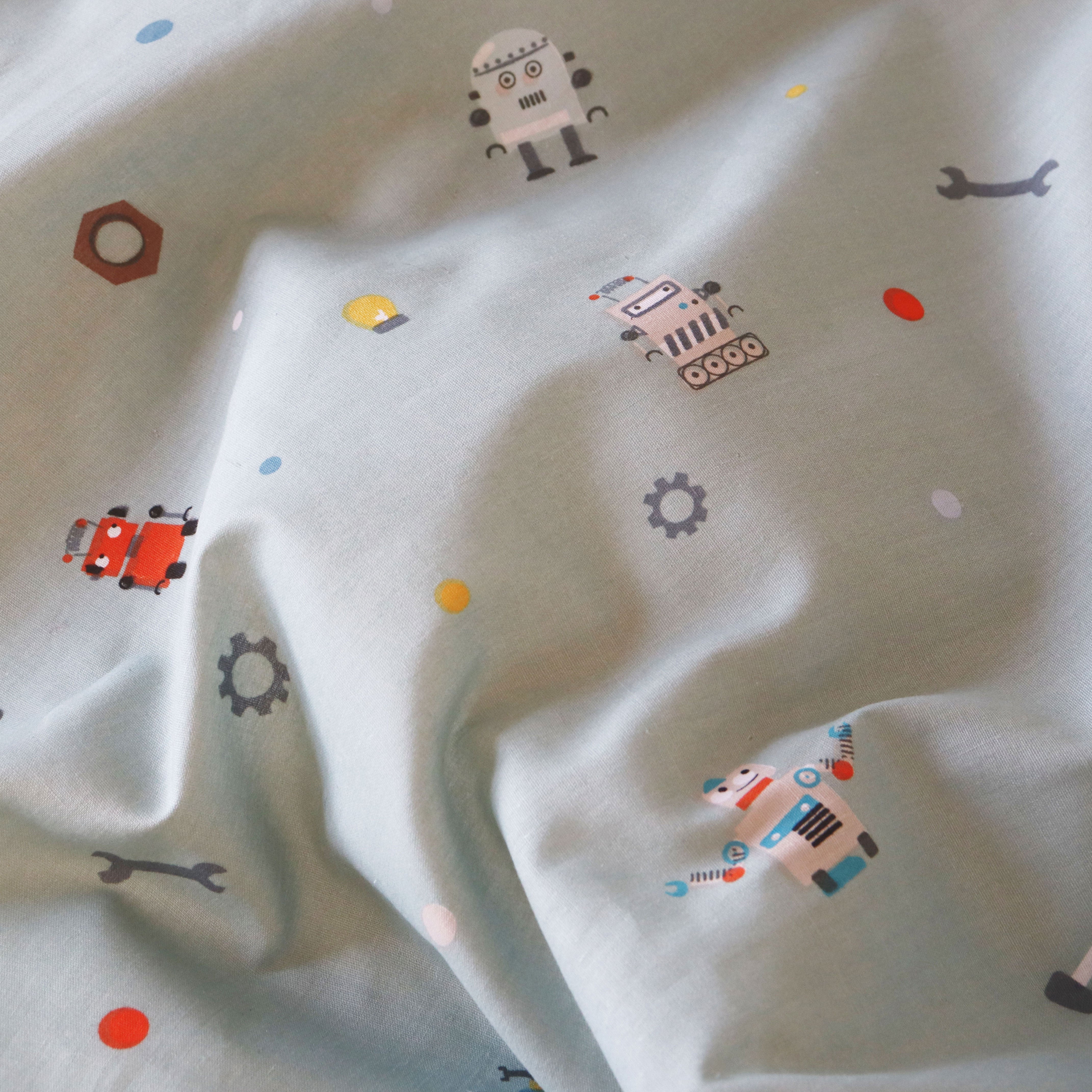 By Mats - Junior sengetøj - 100% Blødt bomuld - 100x140 cm - Robot