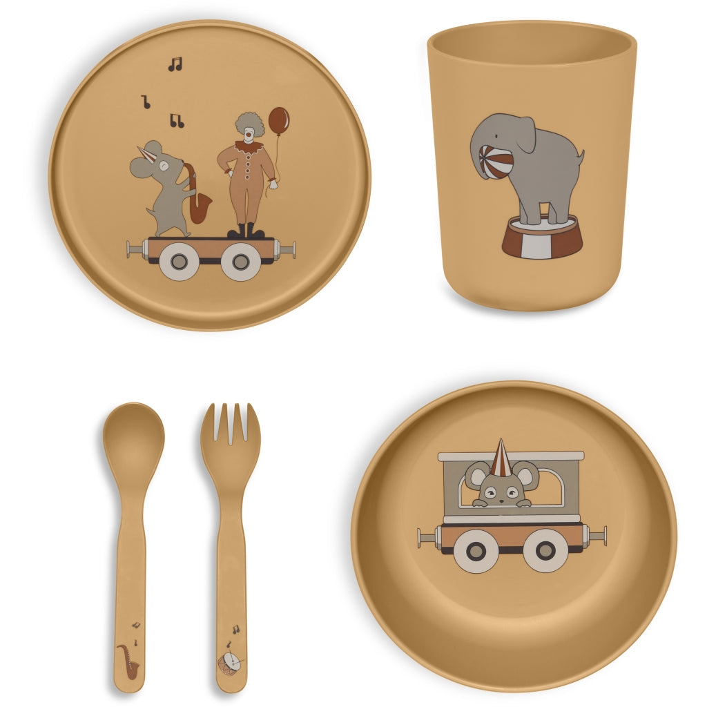 nuuroo - Spisesæt i PLA - 5-pak - 100% bioplast - Iced coffee