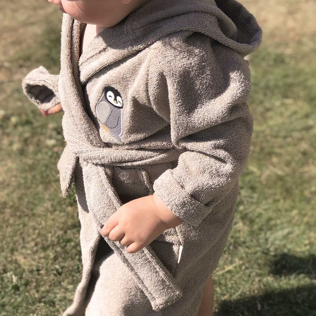 Petu Petu - Badekåbe til børn - 3-4 år - Bomuld - Pingvin