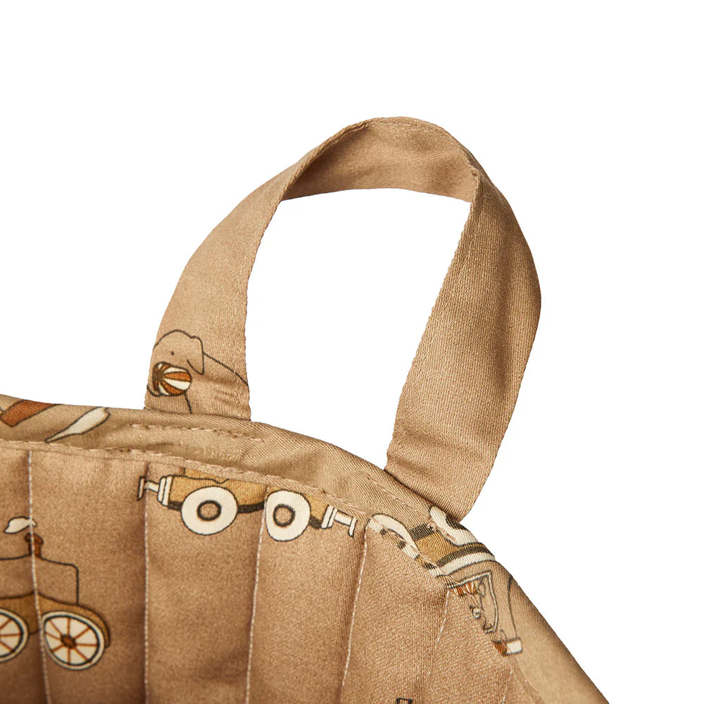 nuuroo - Quiltet opbevaringskurv - 2-pak - Økologisk bomuld - Carnival Train