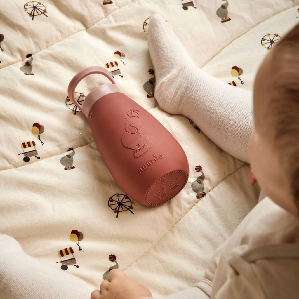 nuuroo - Silikone drikkeflaske - Vandflaske - 350 ml - Mahogany