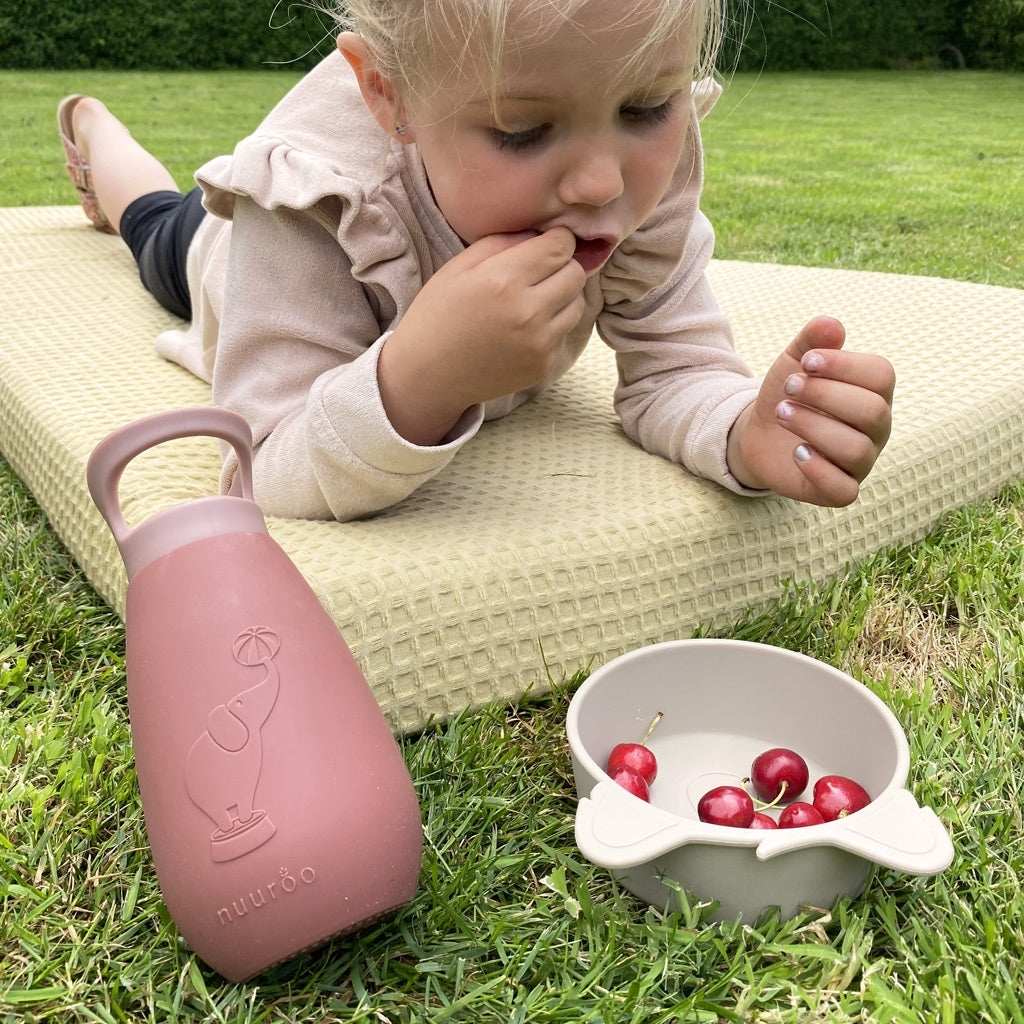 nuuroo - Silikone drikkeflaske - Vandflaske - 350 ml - Mahogany