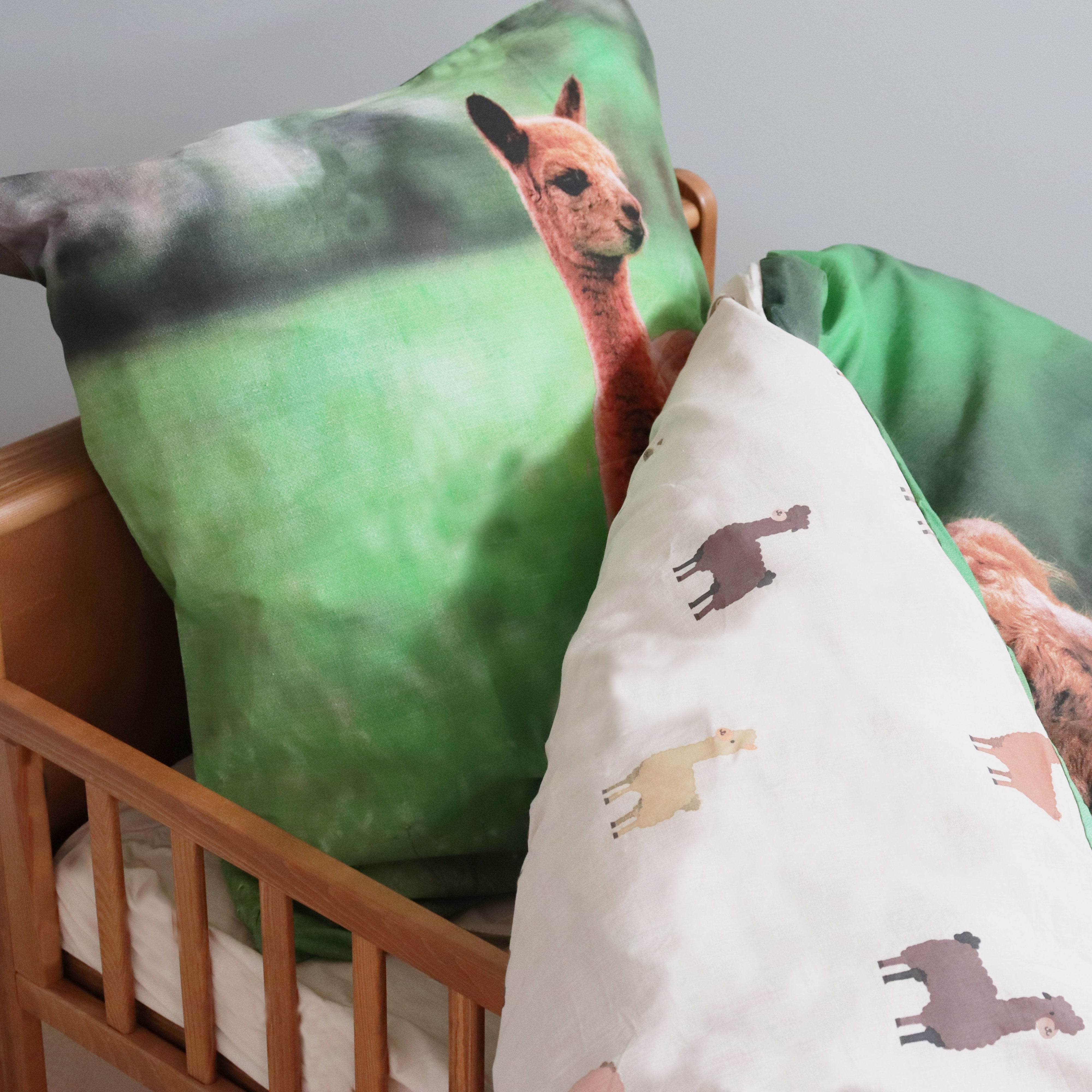 B - Senior sengetøj - 140x200 cm - 100% bomuld - Alpaca