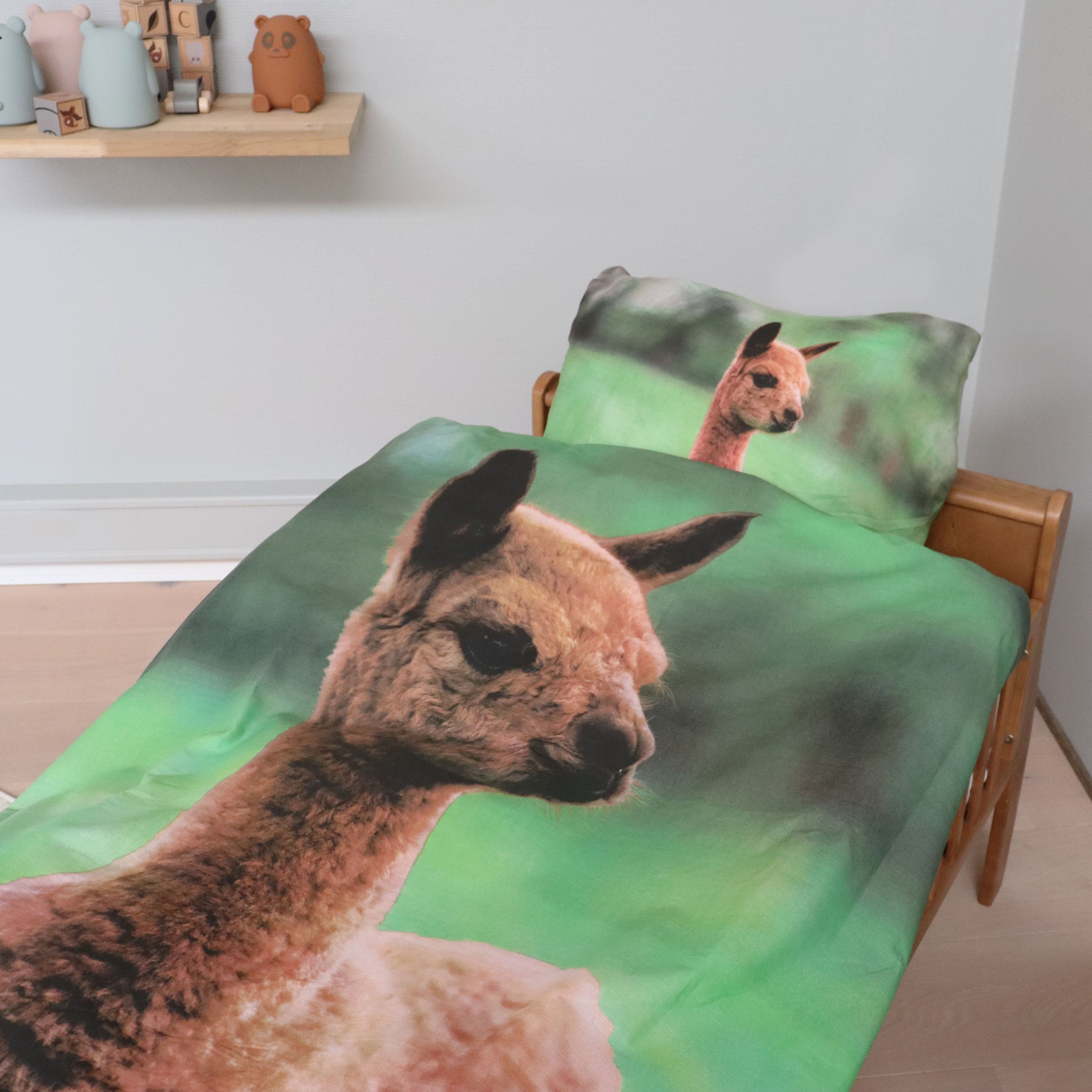 B - Senior sengetøj - 140x200 cm - 100% bomuld - Alpaca