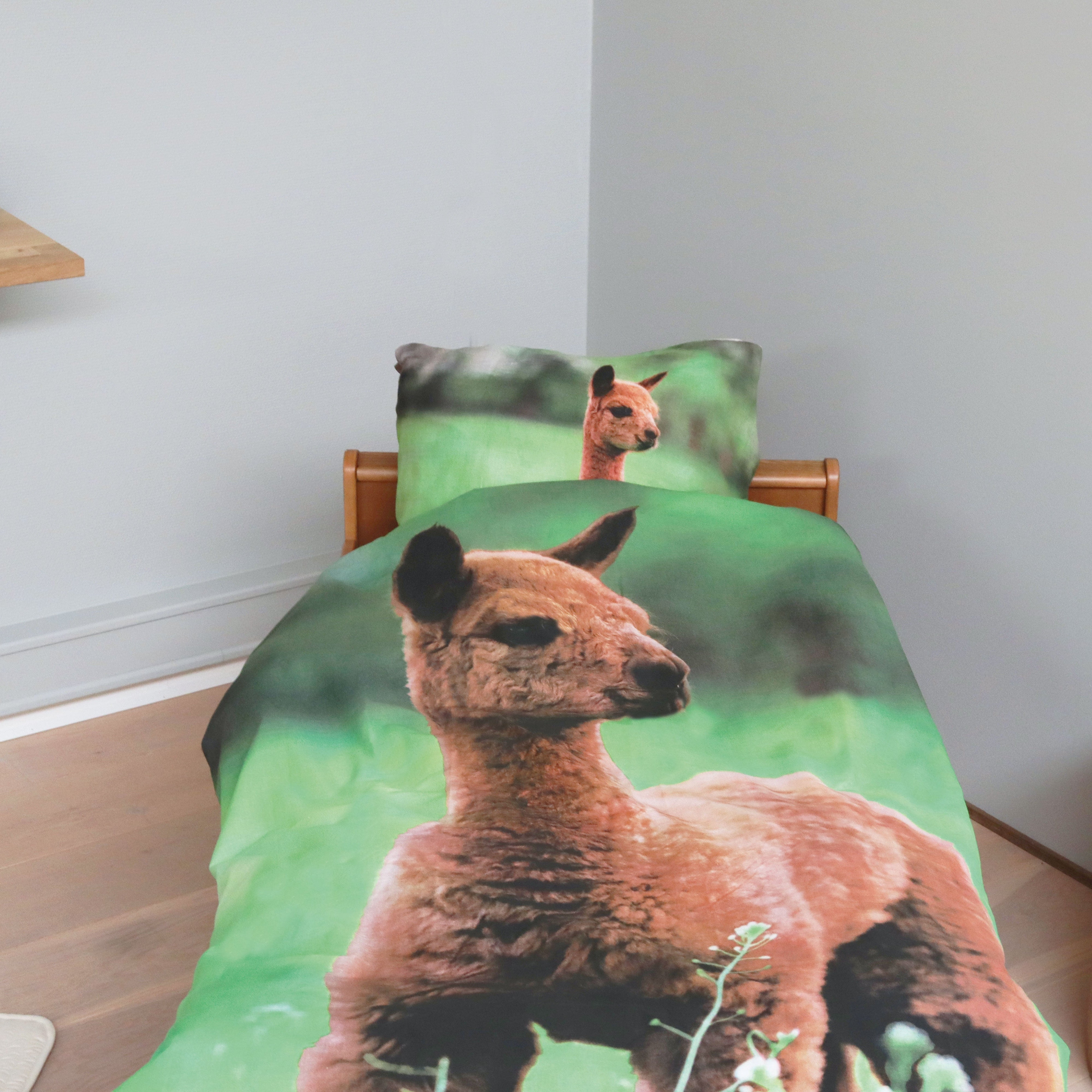 B - Junior sengetøj - 100% bomuld - 100x140 - Alpaca