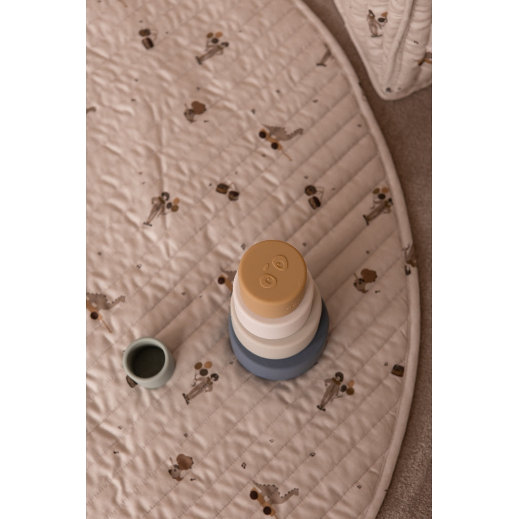 nuuroo - Legetæppe til små børn - Økologisk bomuld - 100 cm - Music Dino