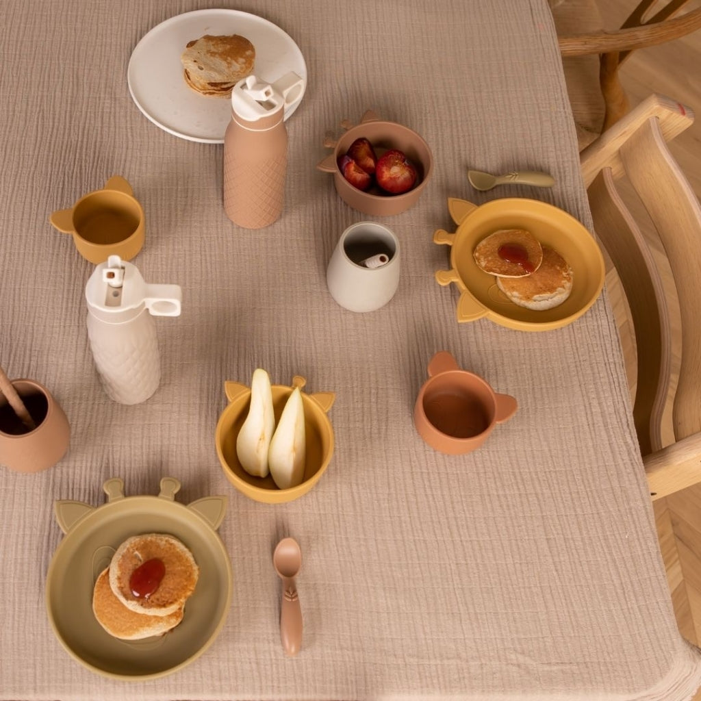 nuuroo - Silikone spisesæt - 4-pak - 100% LFGB silikone - Olive green