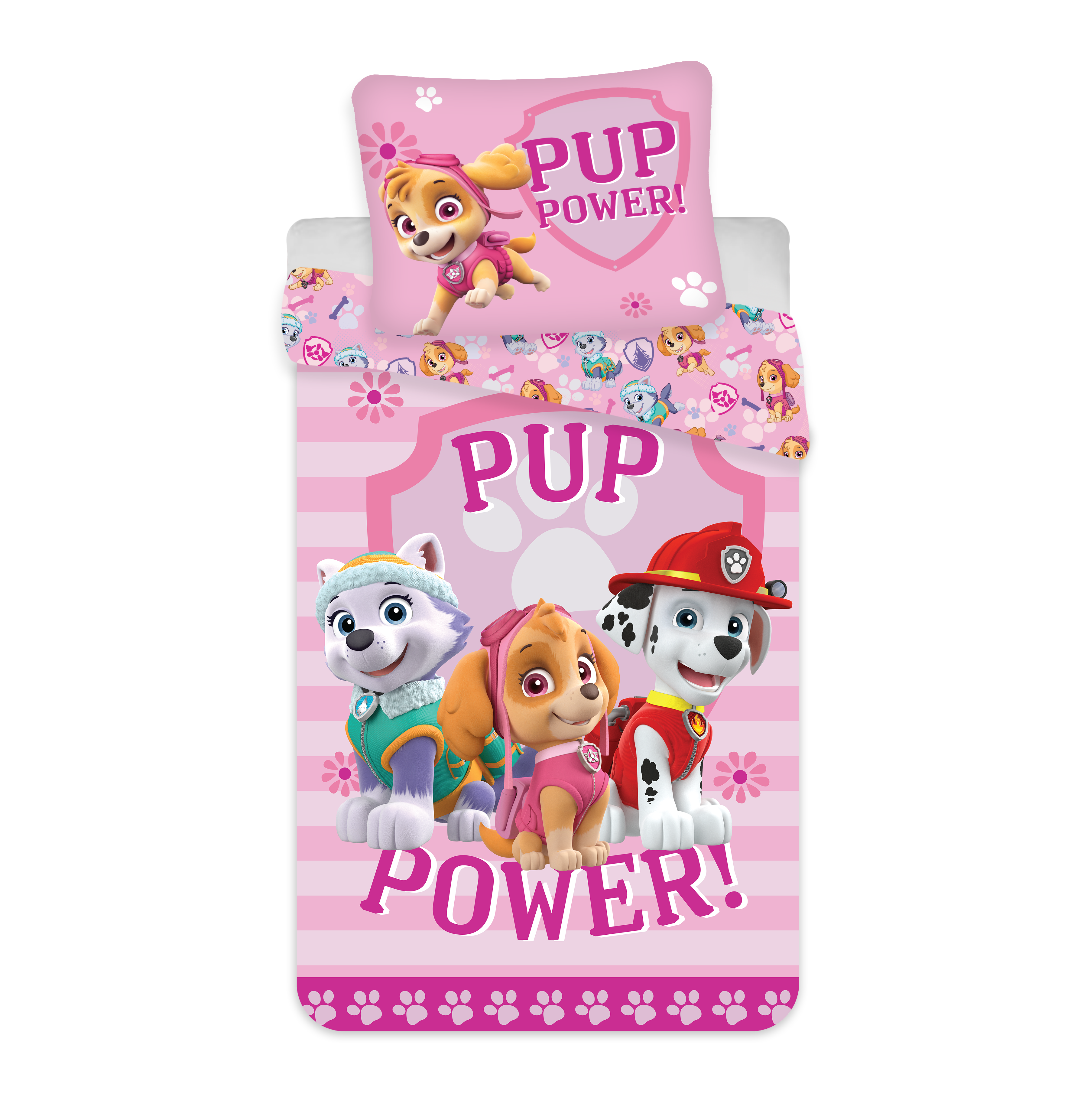 B - Junior sengetøj - Paw Patrol - 100x140 cm - 100% Bomuld