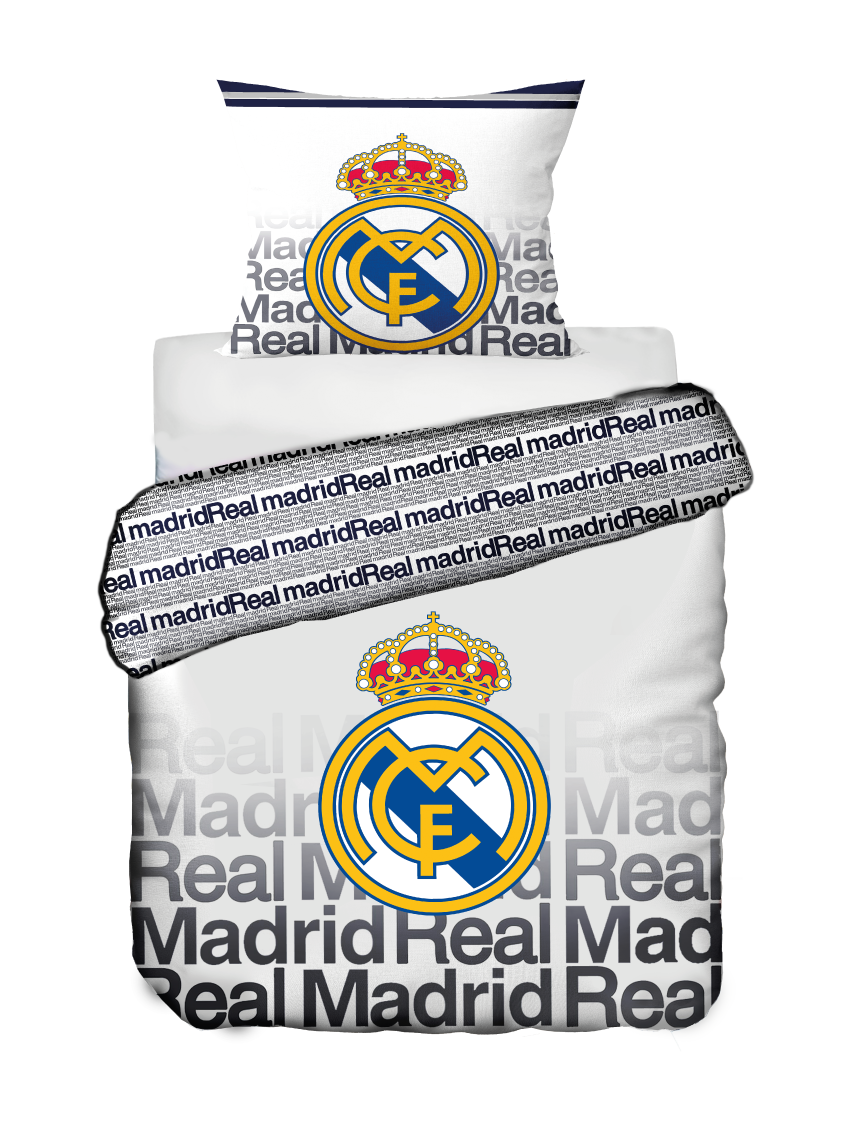 B - Senior sengetøj - 140x200 cm - 100% bomuld - Real Madrid