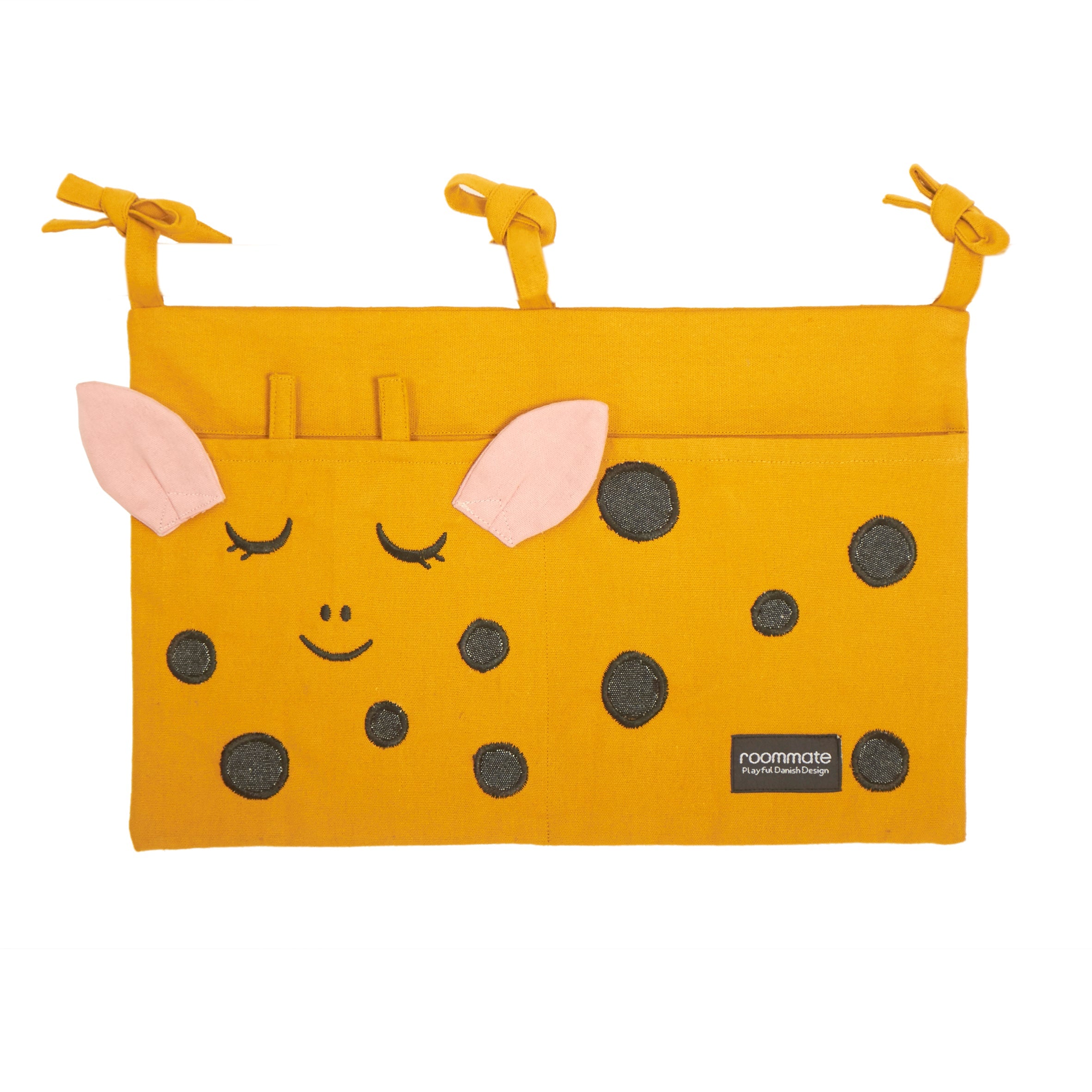 Roommate - Sengelomme - 2 lommer - Økologisk bomuld - Gul giraf