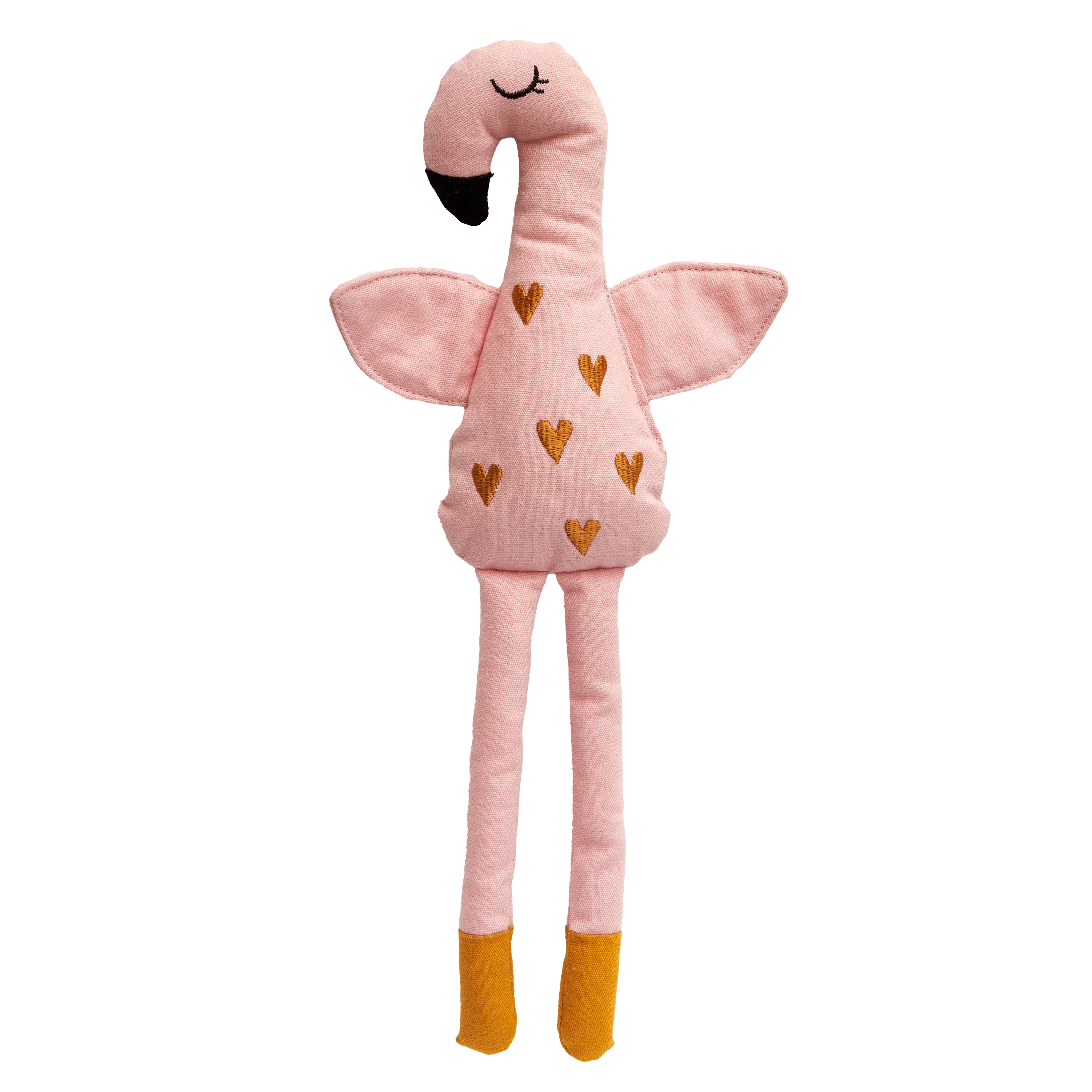 Roommate - Bamse - Flamingo - 100% økologisk bomuld - 28 cm - Lyserød