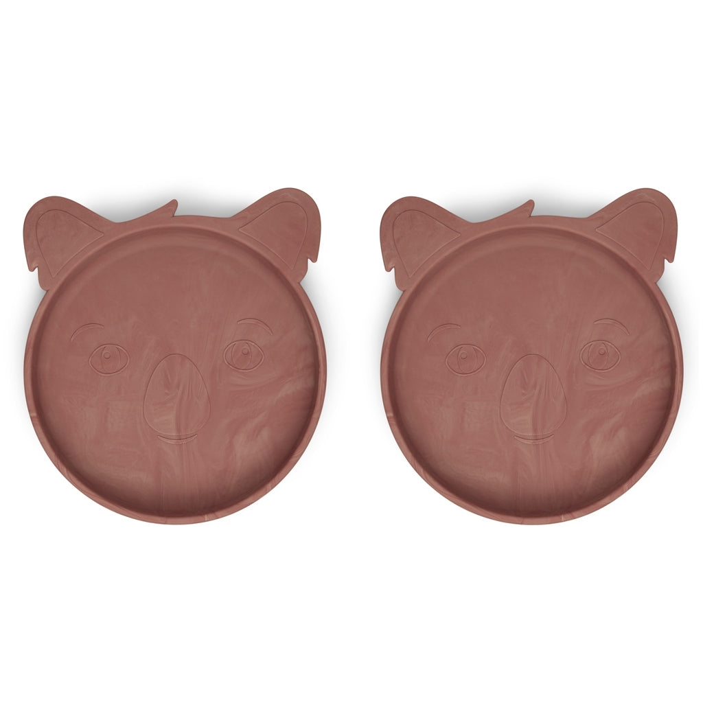 nuuroo - Silikone tallerken - 2-pak - 100% LFGB silikone - Red mix