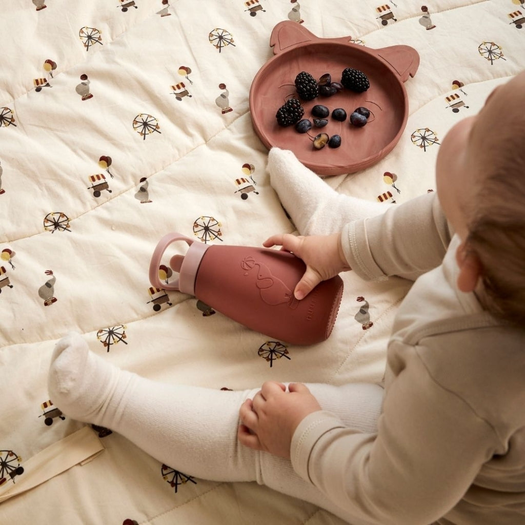 nuuroo - Silikone tallerken - 2-pak - 100% LFGB silikone - Red mix