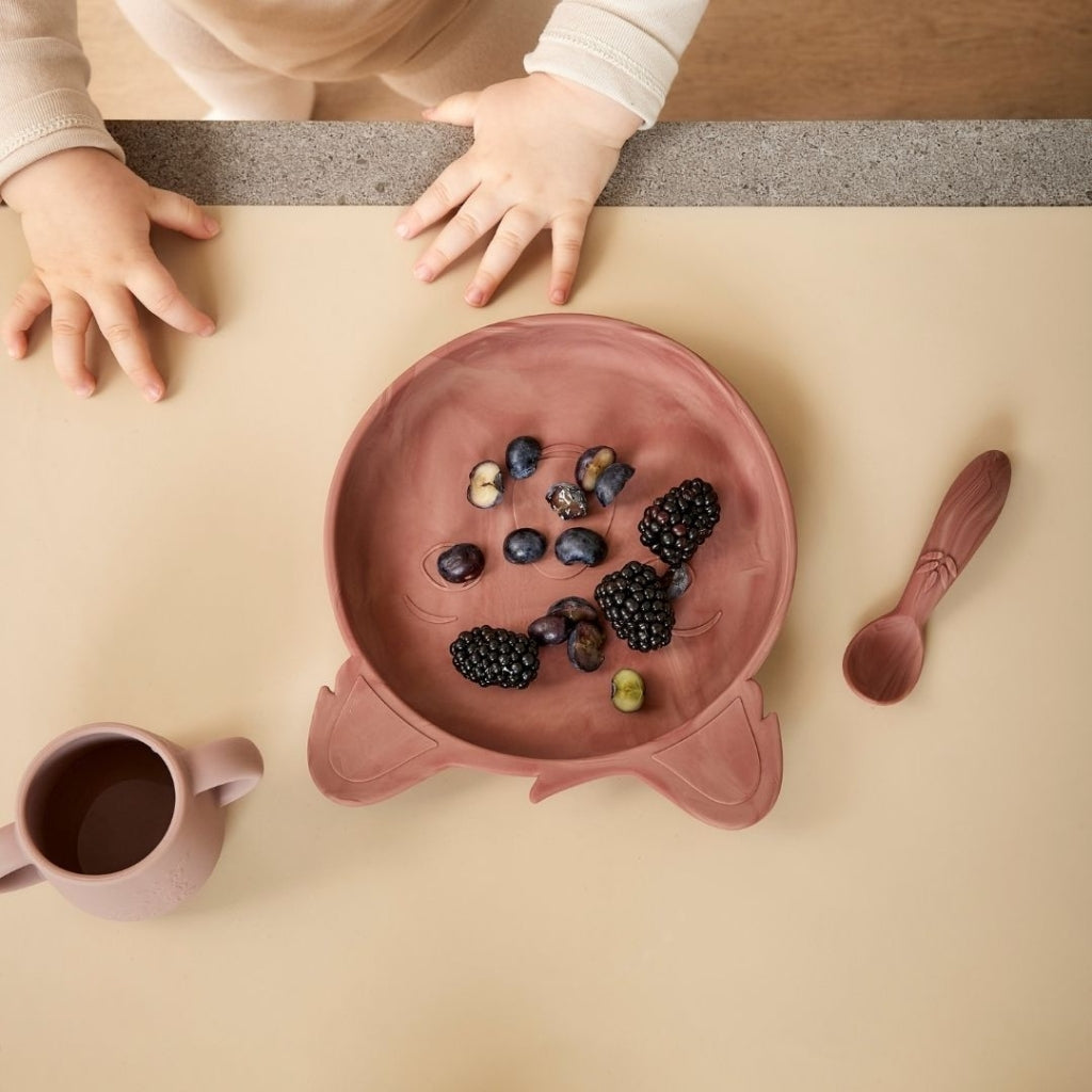 nuuroo - Silikone tallerken - 2-pak - 100% LFGB silikone - Red mix