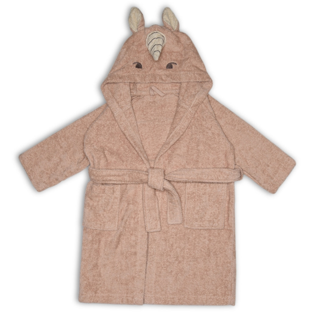 nuuroo - Frotté badekåbe til børn - 7-8 år - Økologisk bomuld - Rose unicorn