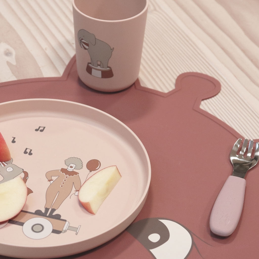 nuuroo - Tallerkner til børn - 2-pak - 100% bioplast - Rose mix