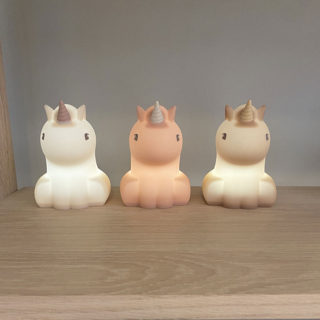 nuuroo - Silikone natlampe - Vågelampe til børn - Cream