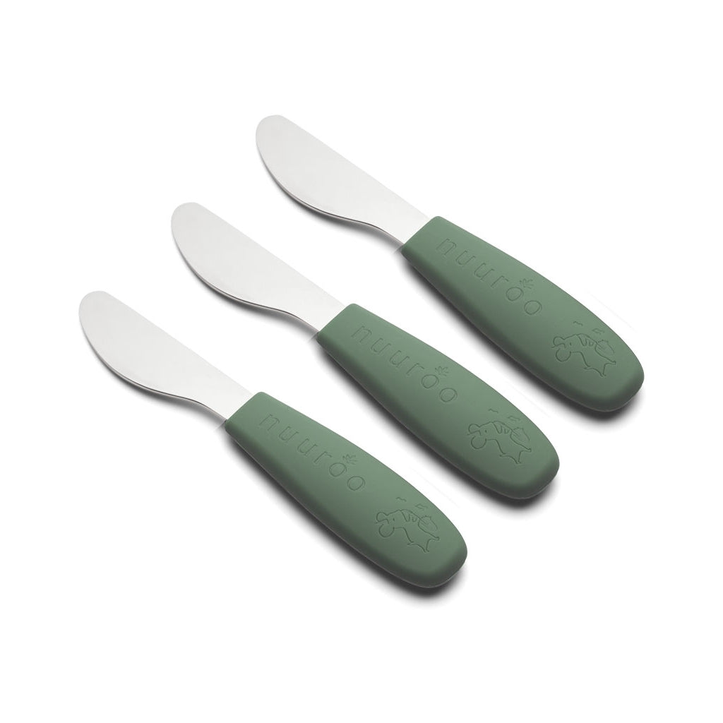 nuuroo - Knive til børn - Børneknive - 3-pak - 13 cm - Dusty Green
