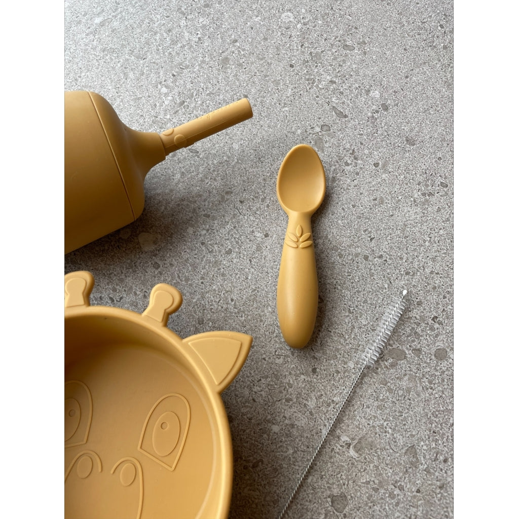 nuuroo - Silikone spisesæt - 3-pak - 100% LFGB silikone - Dusty Yellow