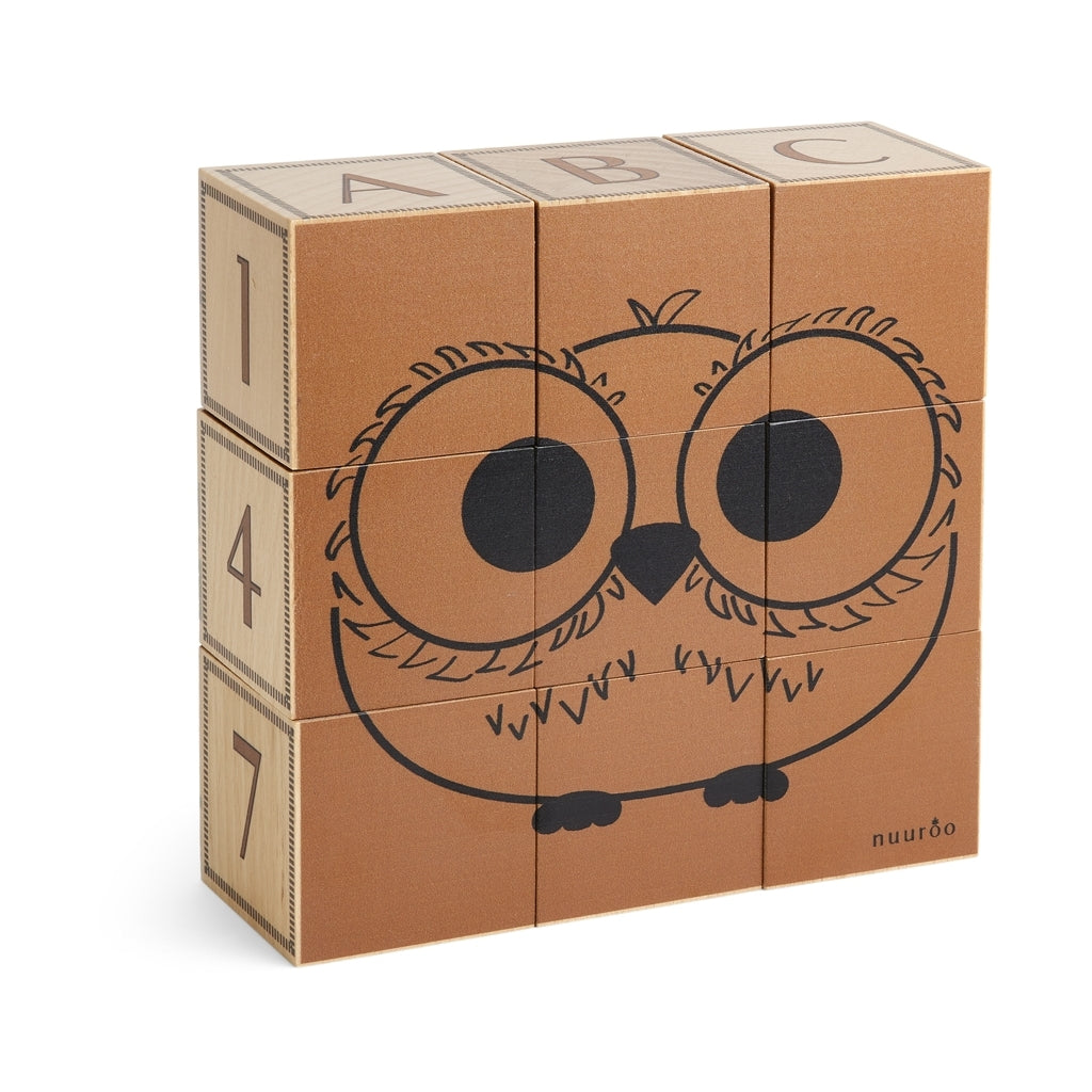 nuuroo - Træklodser med bogstaver og motiver - 9-pak