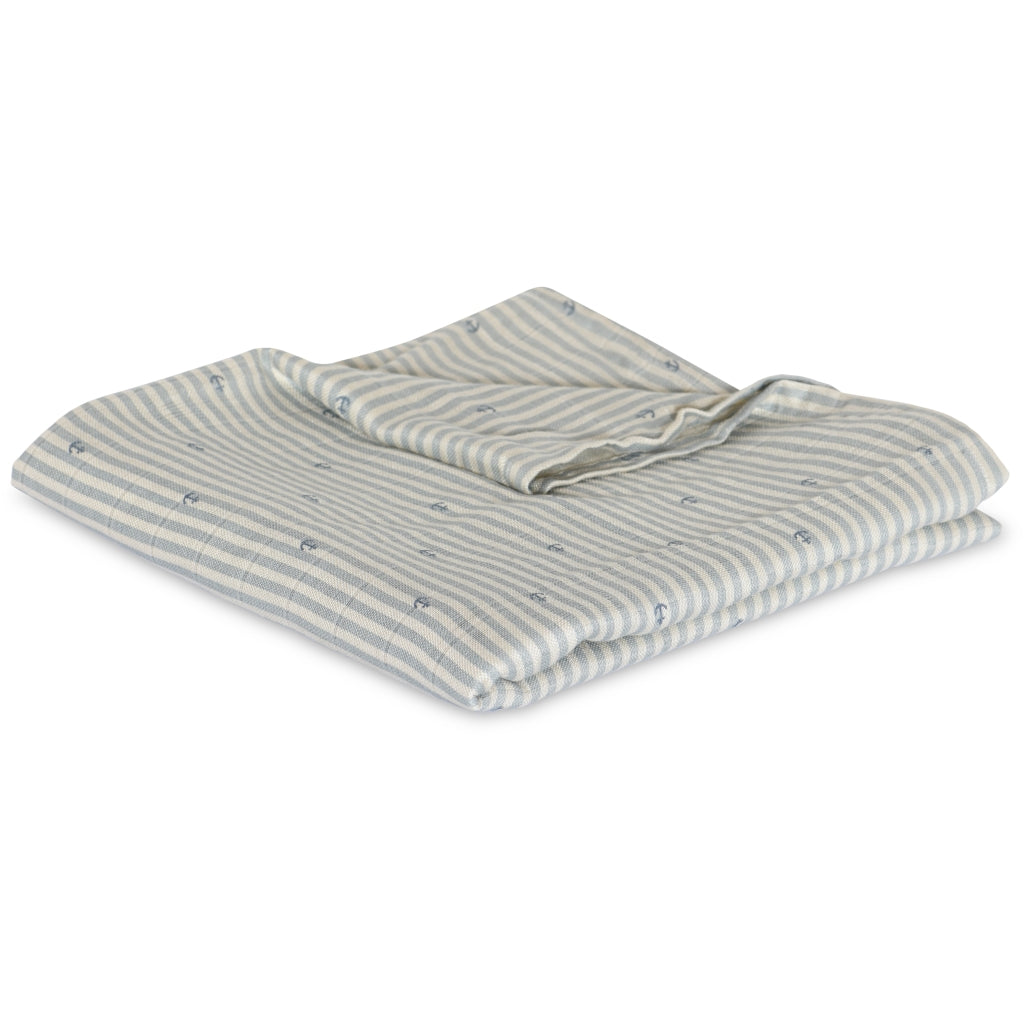 nuuroo - Svøb - 100% økologisk bambus - 110x110 cm - Stripe Anchor