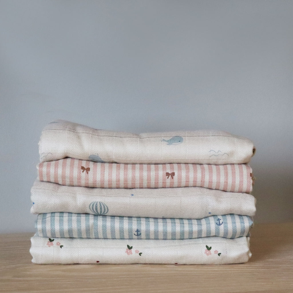 nuuroo - Stofbleer - 2-pak - 100% økologisk bambus - 60x60 cm - Ocean