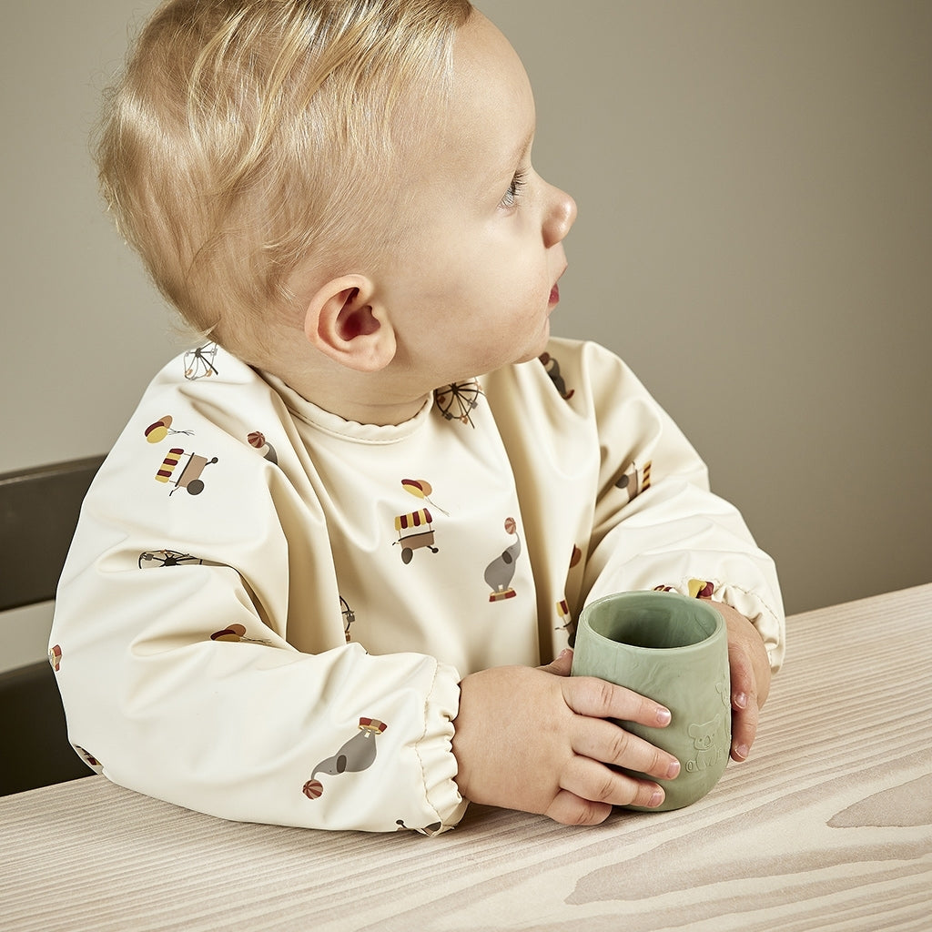 nuuroo - Spiseforklæde - Hagesmæk med ærmer - Cream Circus