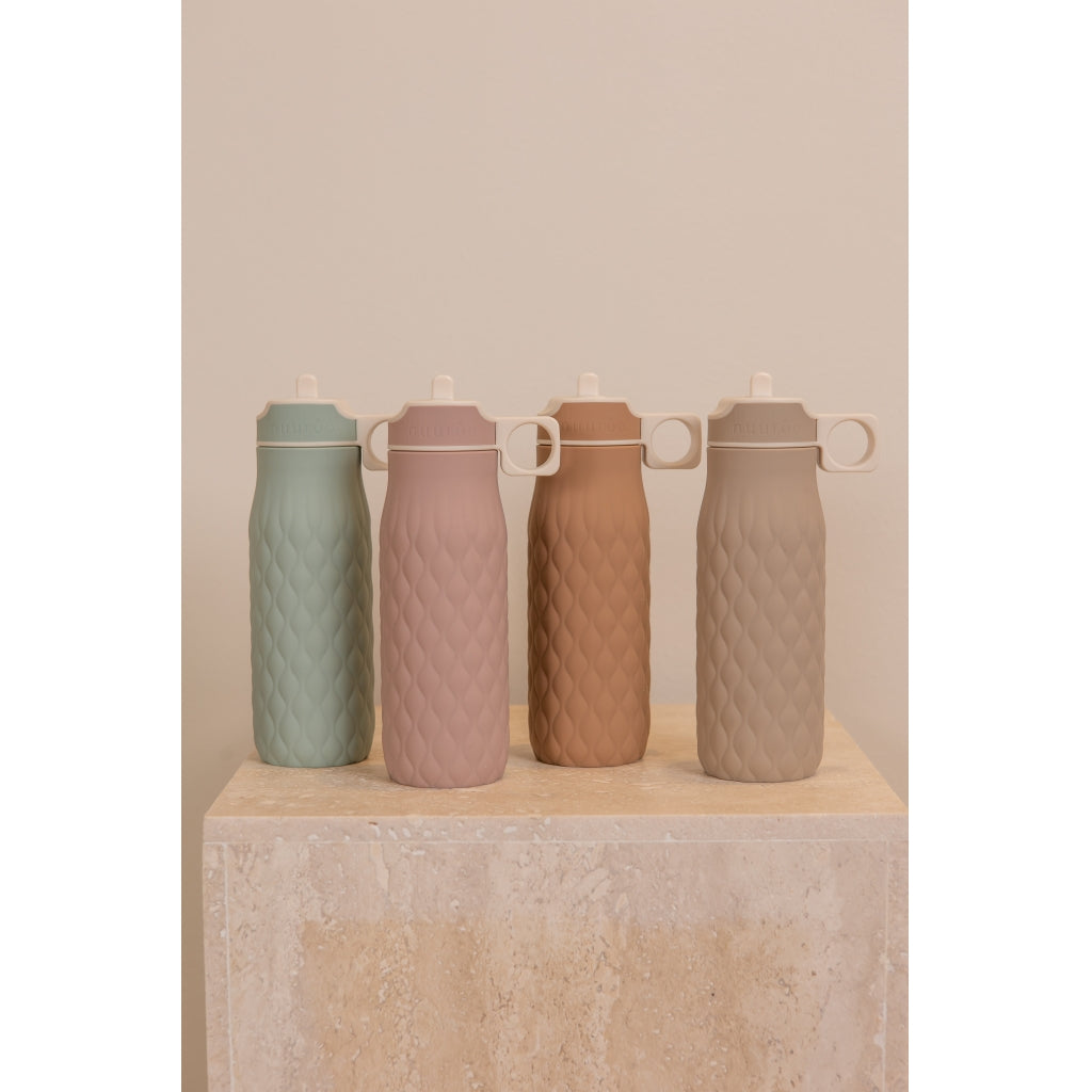 nuuroo - Silikone drikkeflaske - Vandflaske - 400 ml - Cobblestone