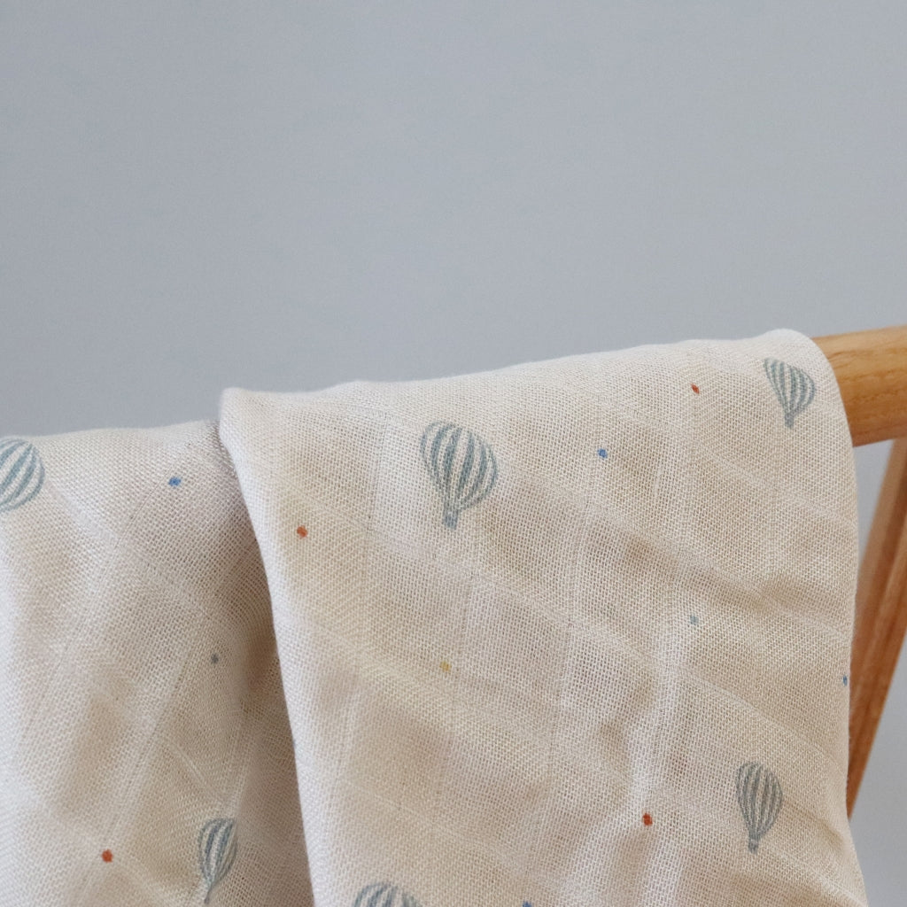 nuuroo - Svøb - 100% økologisk bambus - 110x110 cm - Air Balloon Dot