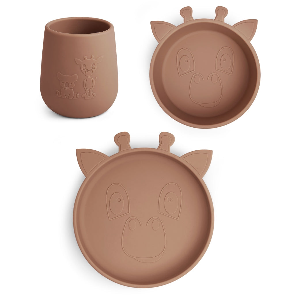 nuuroo - Silikone spisesæt - 3-pak - 100% LFGB silikone - Chocolate Malt