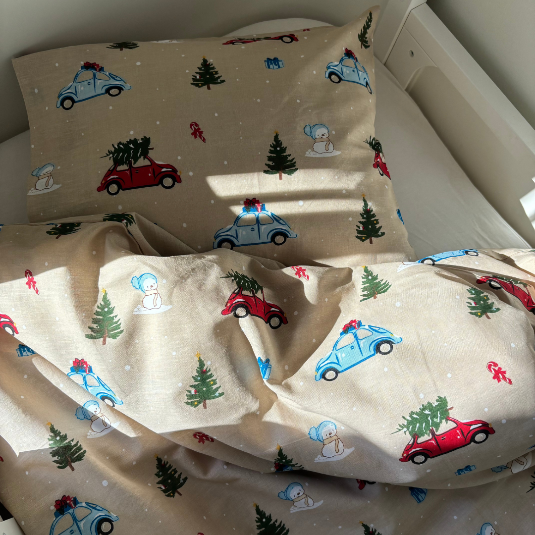 By Mats - Junior sengetøj - 100% Blødt bomuld - 100x140 cm - Christmas Drive