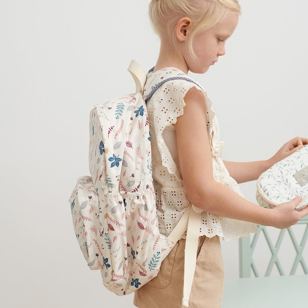 Cam Cam skoletaske -Rygsæk til børn - Pressed Leaves Rose