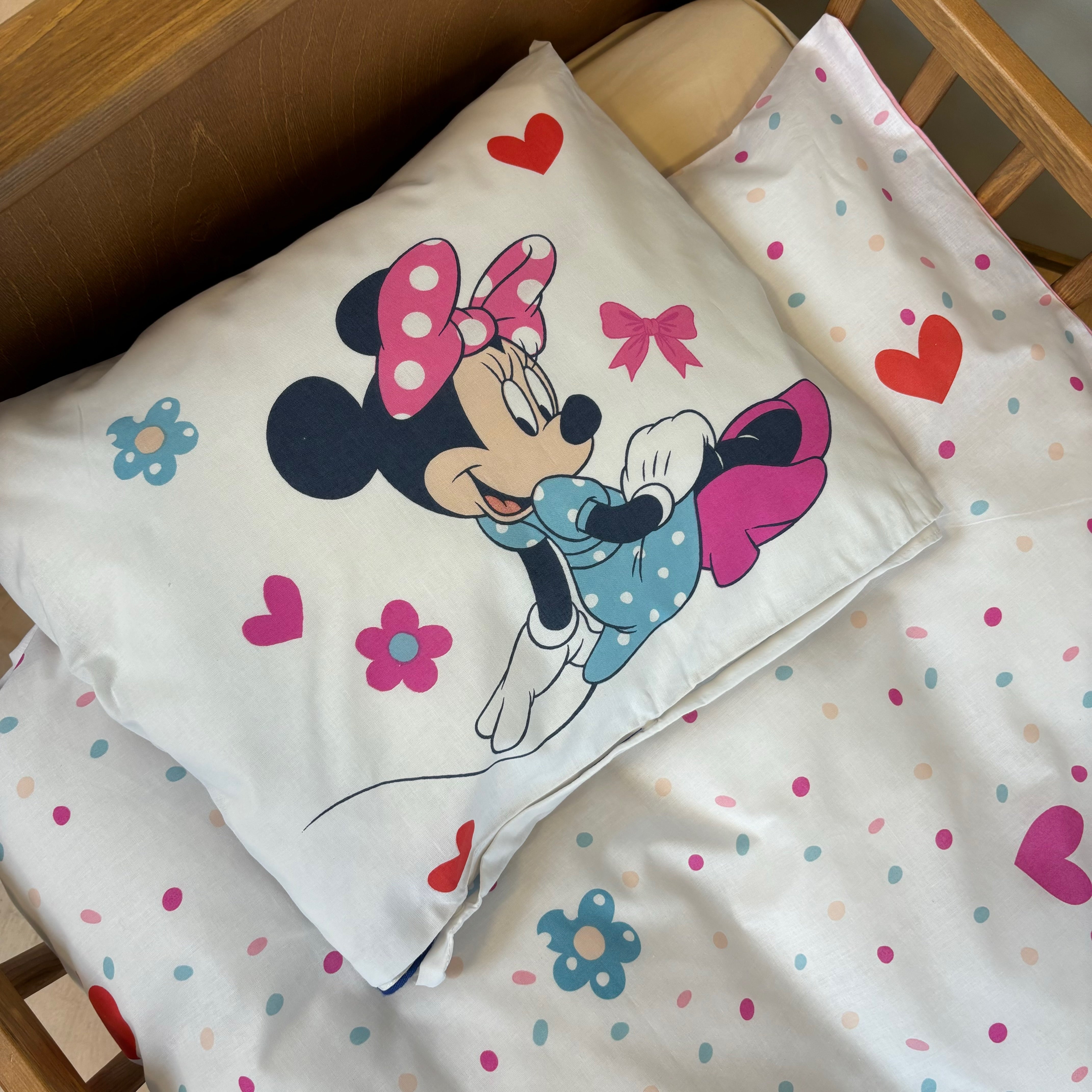 B - Senior sengetøj - Minnie - 140x200 cm - 100% Bomuld